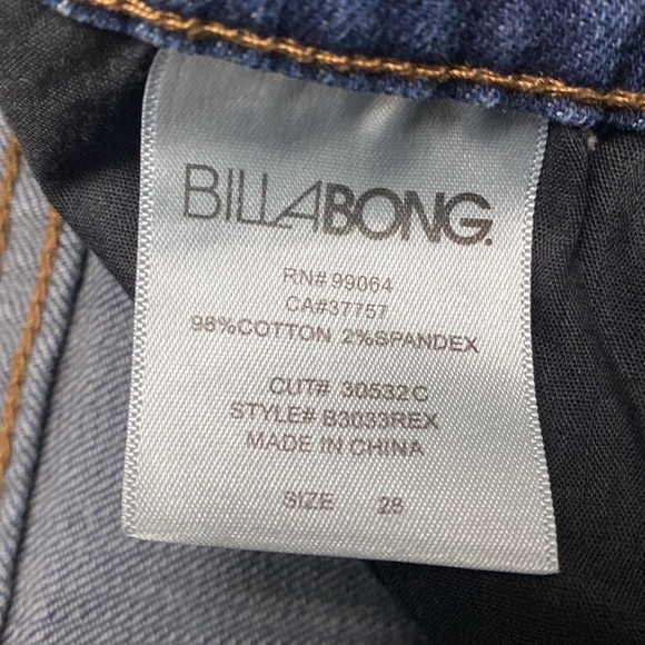 Billabong Regular Rex Jeans Mid Rise, Dark Blue Wash - Picture 6 of 11